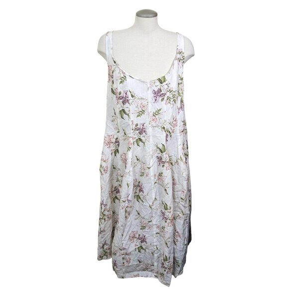 Brock Collection X H&M Midi Dress XXL Floral Print Lyocell Linen Blend Romantic - Picture 4 of 12